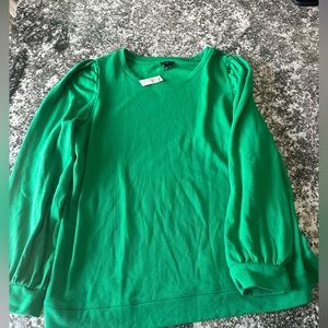 Women’s Talbots brand new green crewneck sweatshirt